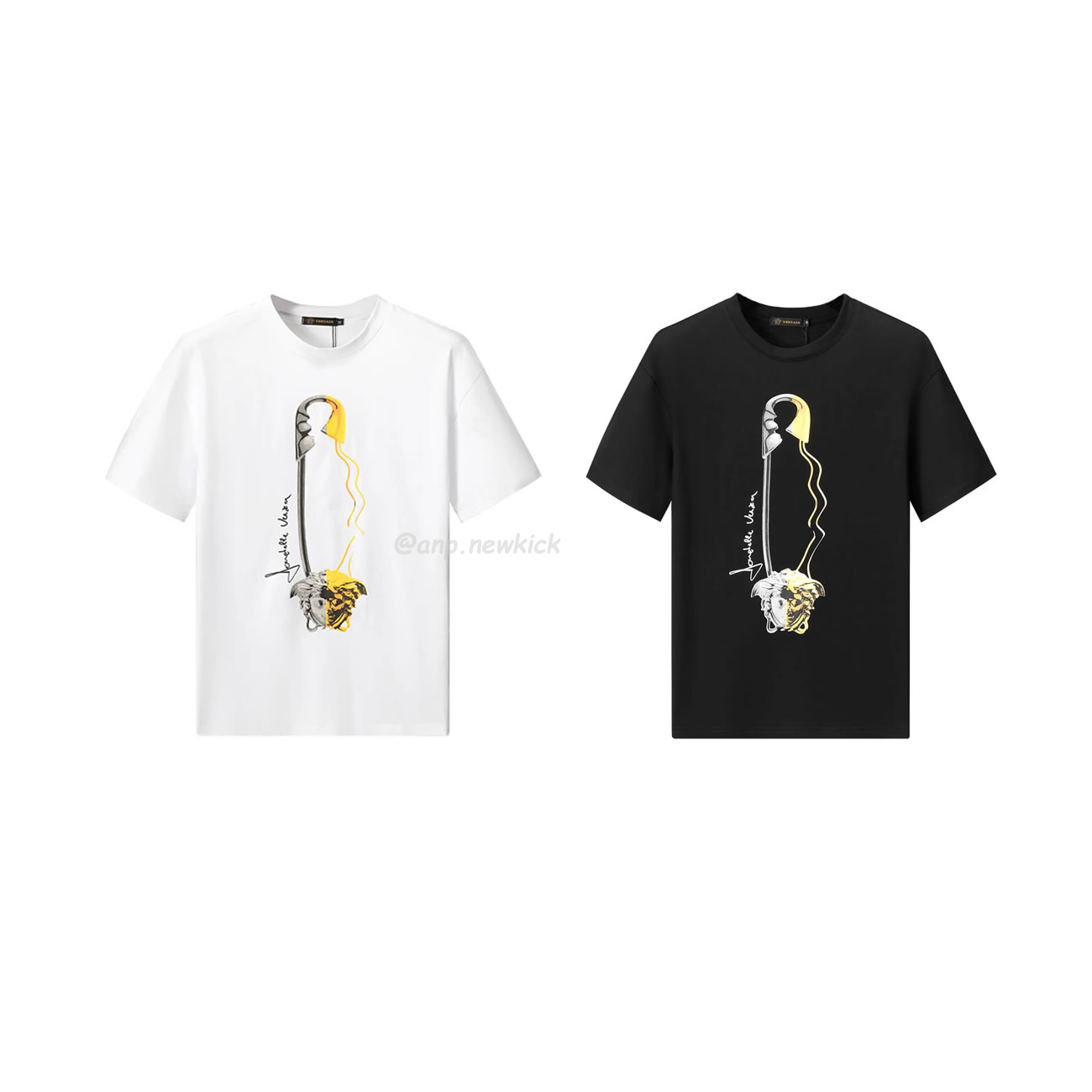 Versace Pattern Medusa Logo Printed Cotton T Shirt (1) - www.newkick.vip